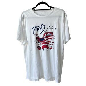 Old Navy Christmas Nicks Auto Repair Match The Fam Pajama T-Shirt, Size XL